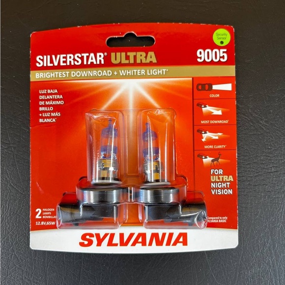 SYLVANIA 9005 SilverStar Ultra High Performance Halogen Headlight Bulb, - Picture 1 of 2